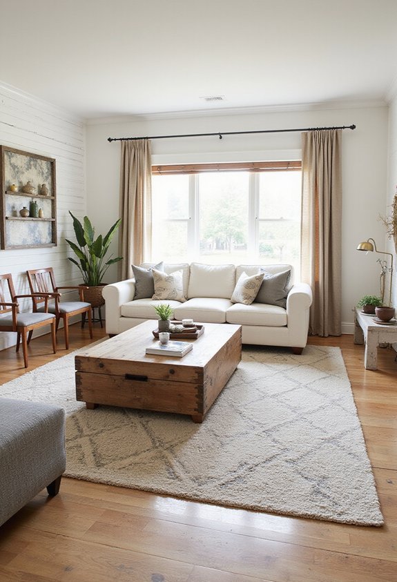 blending modern rustic visual balance