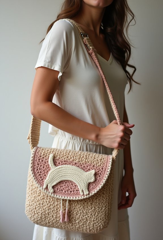 cat silhouette messenger bag project