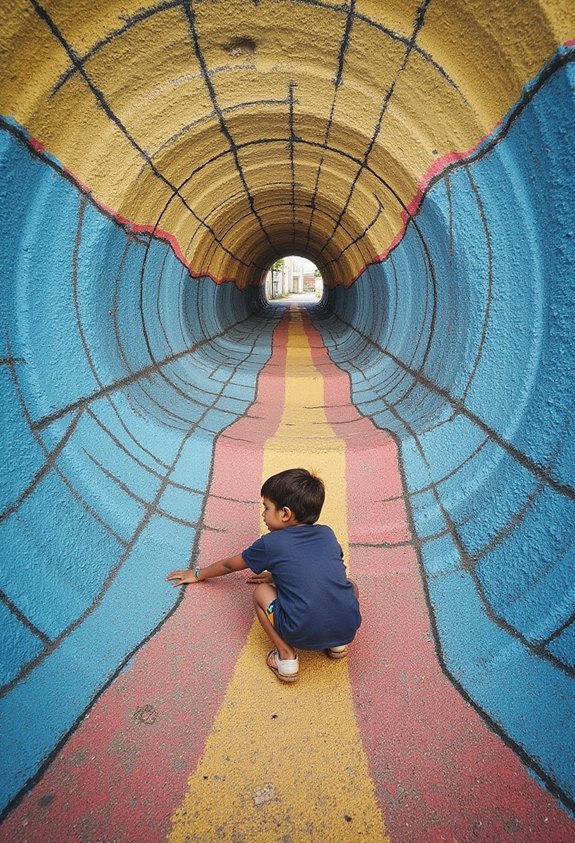 chalk tunnels crawling spatial awareness