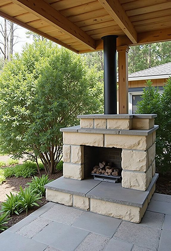 compact cozy corner fireplace