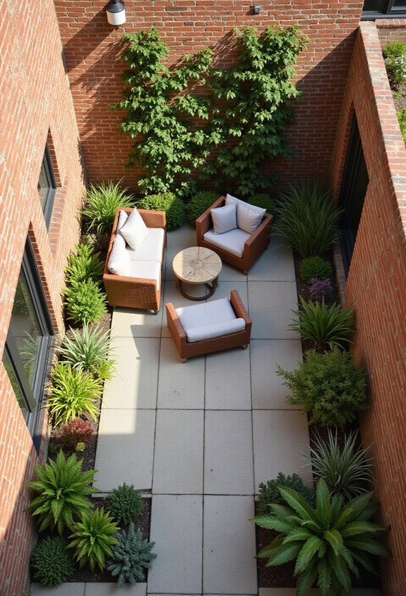 cozy compact functional corner patio