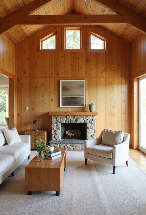 cozy neutral cabin backdrop