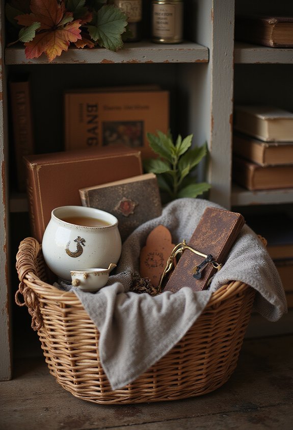 cozy reading sanctuary with thoughtful accoutrements
