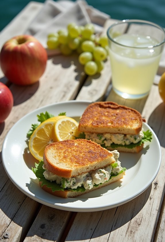 creamy portable flavorful beach sandwich
