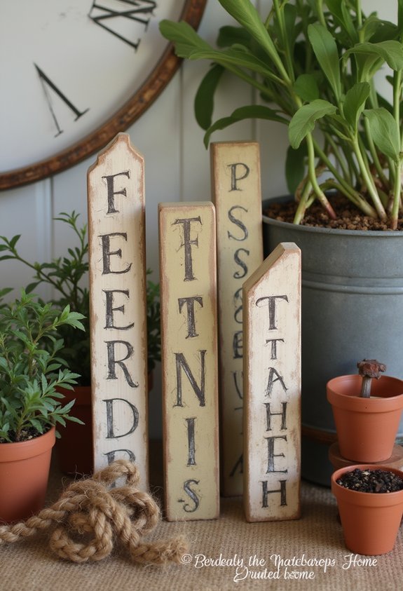 decorative functional vintage style herb labels