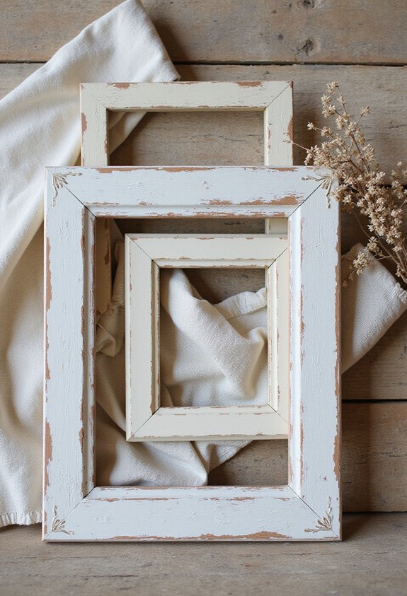 distressed wood farmhouse vintage picture frames
