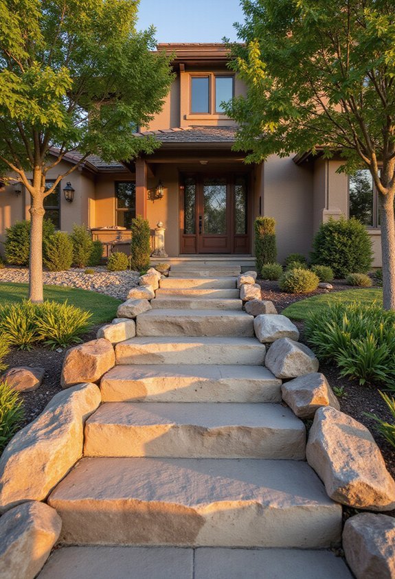 elegant polished welcoming front entrance