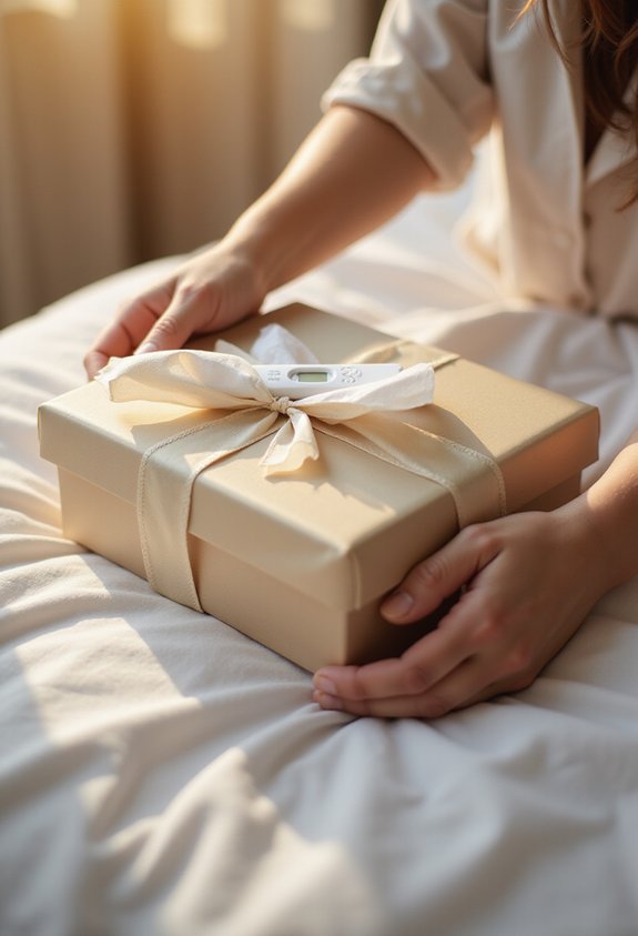 elegant pregnancy test reveal gift