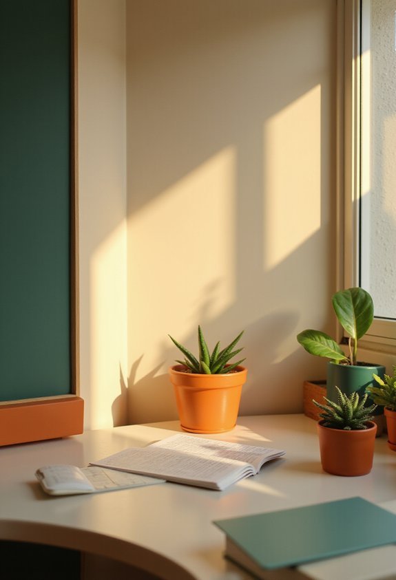 energizing color palette for cubicle