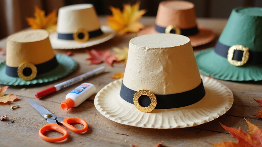 historical thanksgiving craft with paper plate