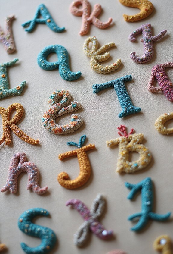 inspirational embroidery letter designs