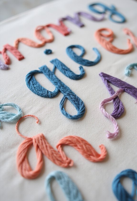 luminous watercolor inspired blended embroidery