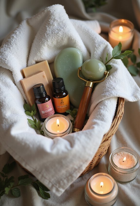 luxurious spa retreat basket essentials