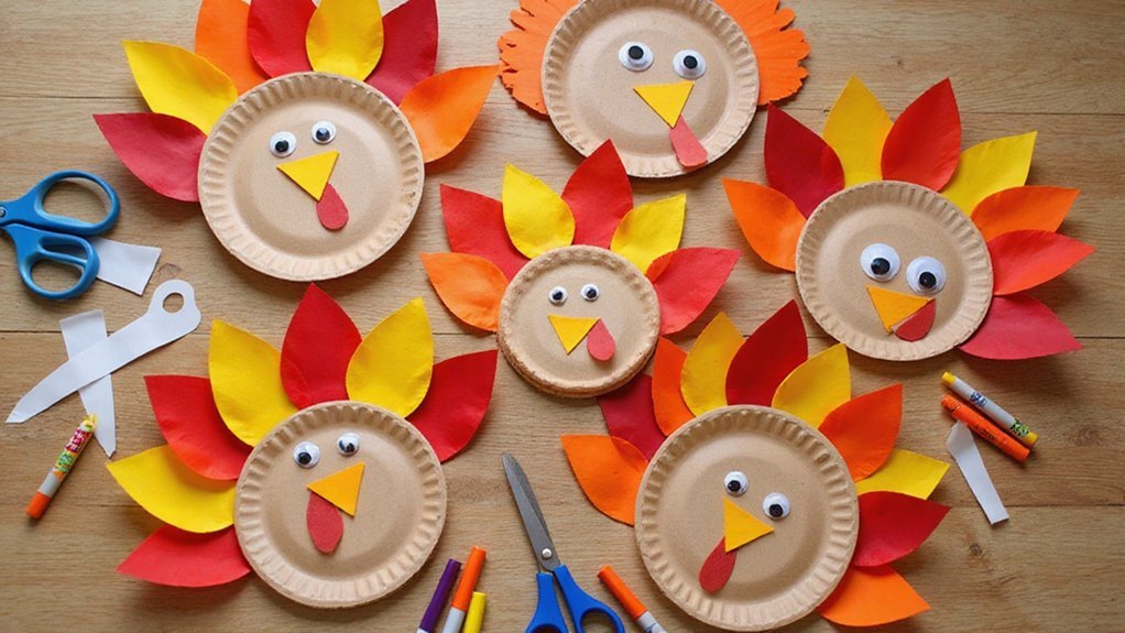 paper plate turkey craft