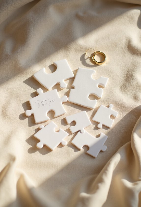 personalized puzzle pregnancy test reveal