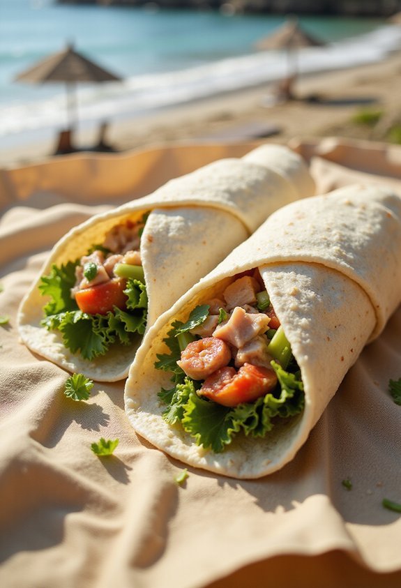 portable crunchy protein rich no mess wraps