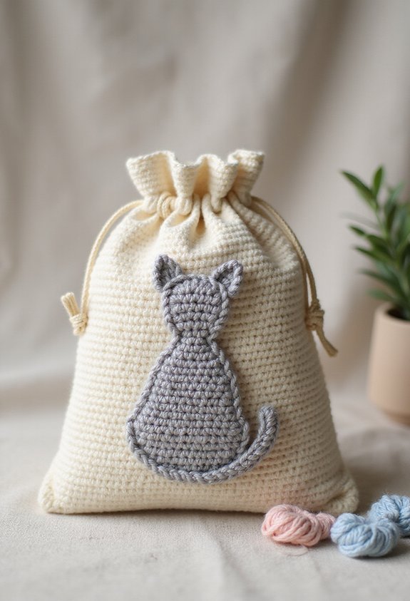 quick charming sitting cat pouch