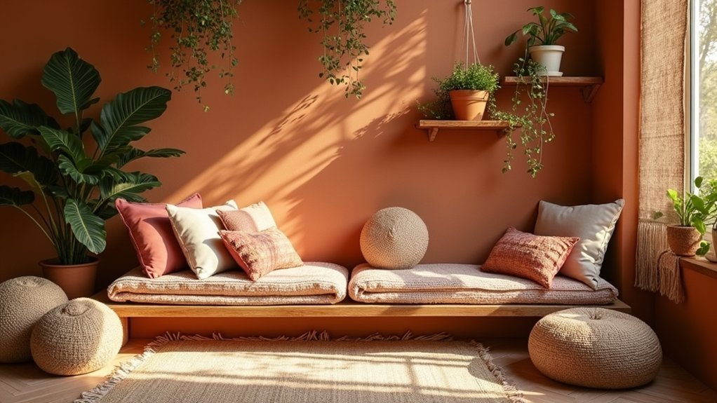 relaxed grounded textured connective seating