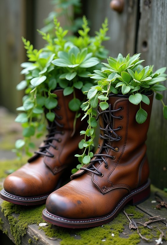 rustic charming sustainable upcycled garden