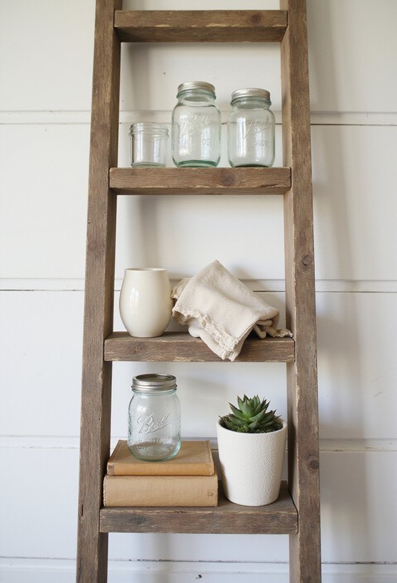 rustic vintage farmhouse repurposed ladder
