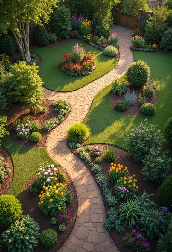 simple flower bed front yards