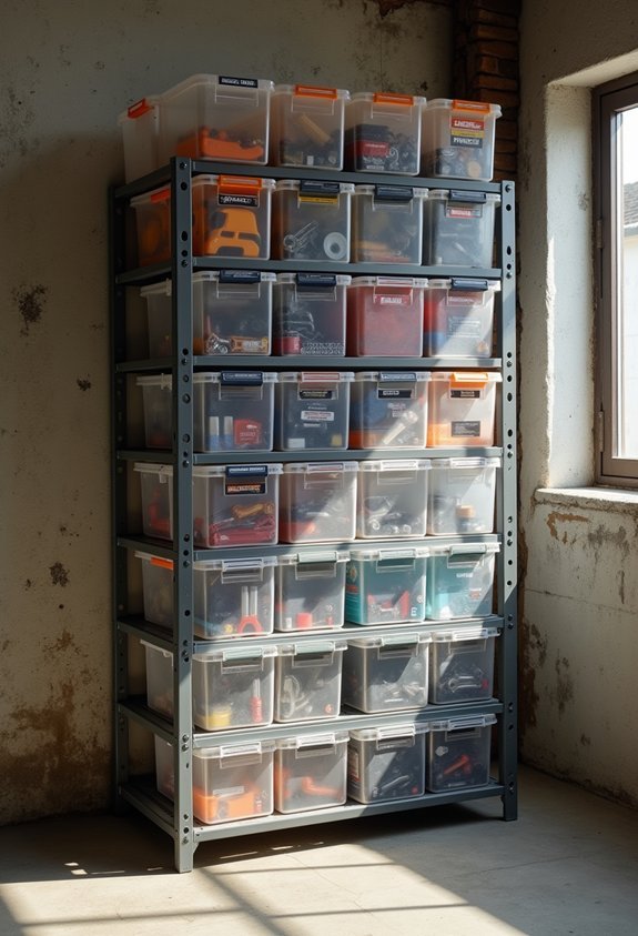 stackable clear categorized wall mounted