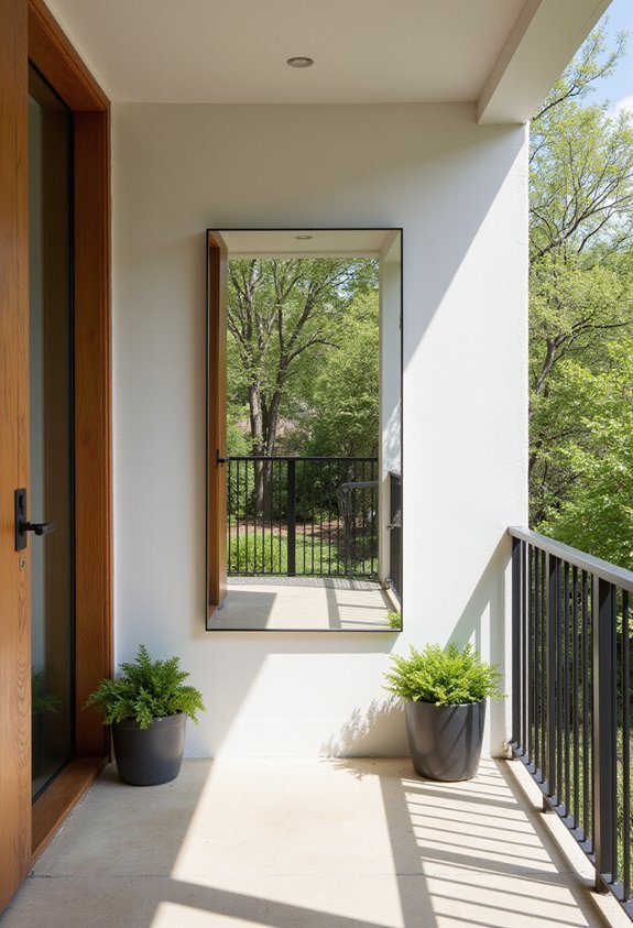 strategically placed mirrors amplify light