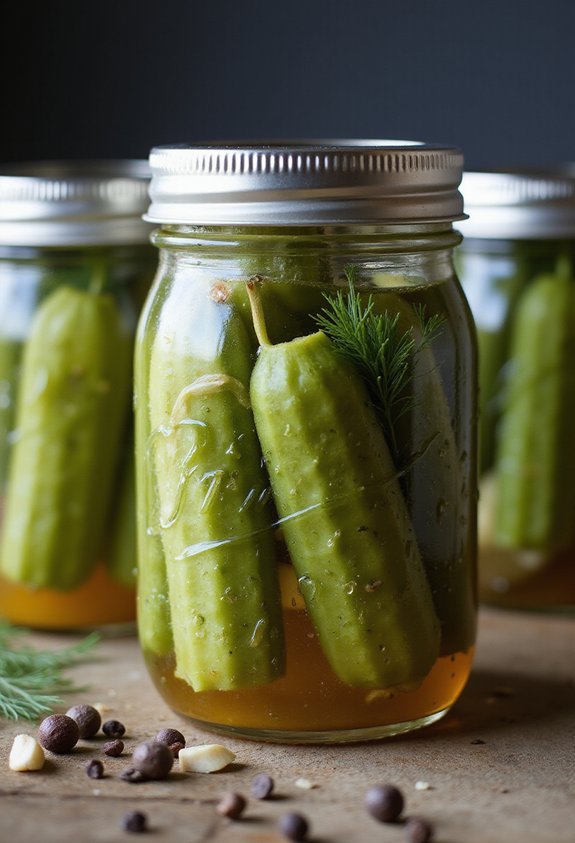 tangy crisp homemade flavor developing pickles