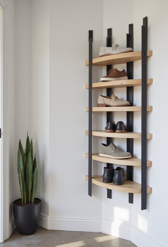 vertical wall mounted narrow seasonal storage