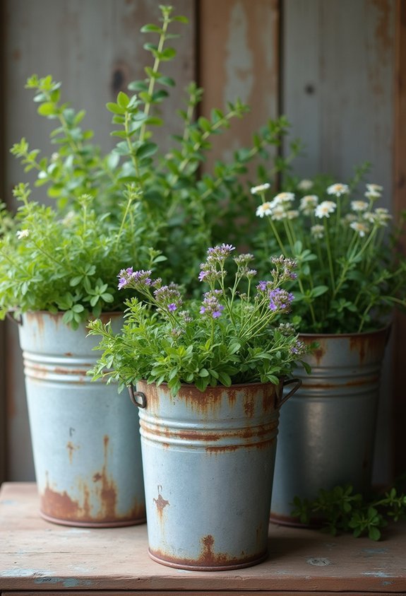 vintage inspired charming farmhouse style weathered metal