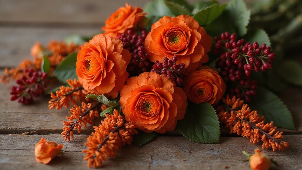 warm rustic layered autumnal palette